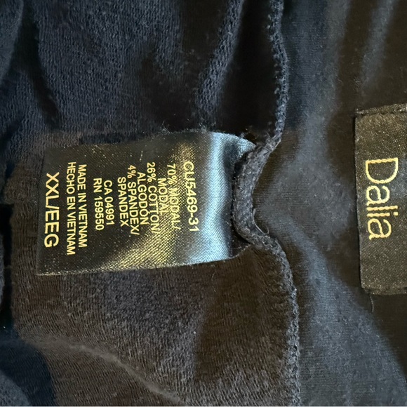 LOT (2 pairs)Dalia Women's Wide Leg Black Yoga Style Stretch Pants - Picture 5 of 6